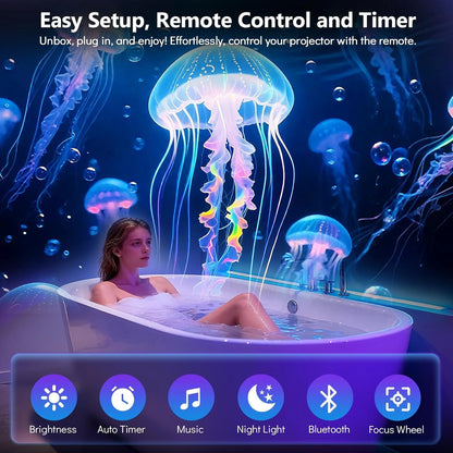 AURORA LIGHTING 3D Galaxy Projector 60 Scenes Adjustable Focal Planetarium Projector Ceiling Projector for Kids Room Adult Party