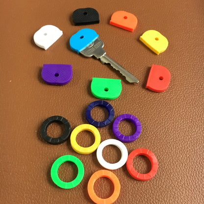 10-32pcs Color Key Sleeve Mixed Color Soft Silicone Elastic Key Ring DIY Key Pendant Marking to Distinguish The Key