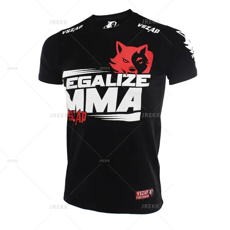 Muay Thai T Shirt Running Fitness Sports T-shirt For Men Outdoor Boxing Wrestling Tracksuits Summer Women's Clothing Sweatshirt