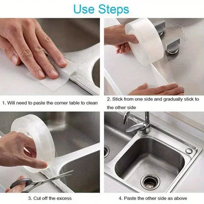 Waterproof and Stain-Resistant Nano Tape: Easy Apply to Seal Pools, Kitchens, for Home & Restaurant Use on Various Surfaces