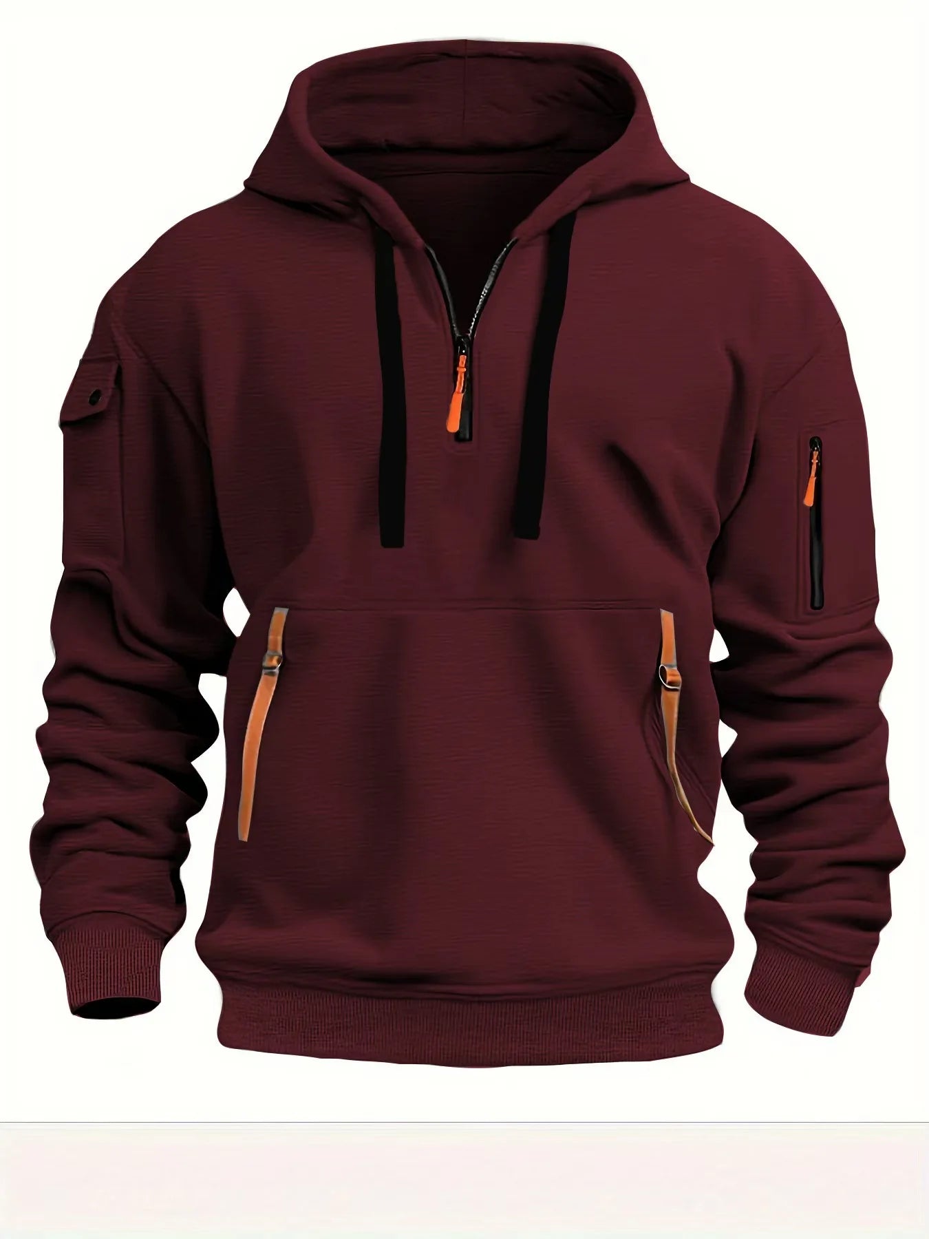 Men's Hoodies Aesthetic Fashion Multi-pocket Zipper Brand Streetwear Plus Size Loose Pullover Clothing Men Sweatshirts 2024 New