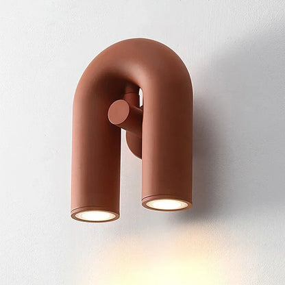 Nordic LED Wall Light U Shaped Art Lamps For Bedroom Bedside Living Room Corridor TV Background Home Indoor Simple Decor Fixture