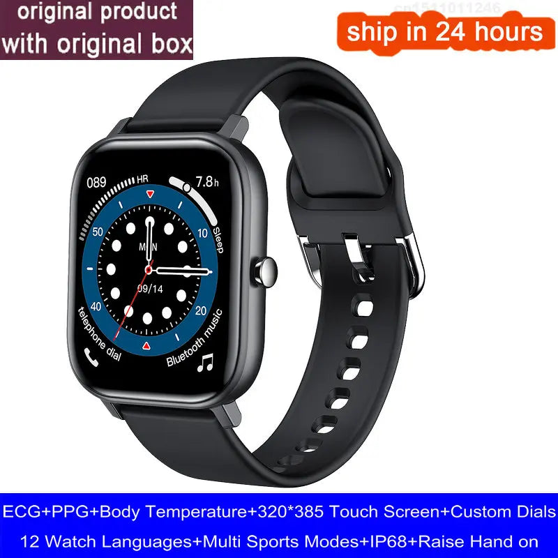 New Smart Watch Men 24H Health Monitor Sports Fitness Tracker Custom Watch Face Smartwatch Women 20MM Strap for Android Ios