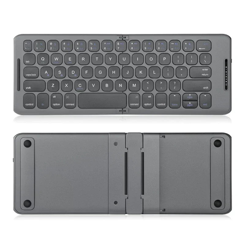 Foldable Bluetooth Keyboard USB Type C for Windows Android IOS for iPad Computer Tablet PC Phones Mice Key Board 3-Device Sync
