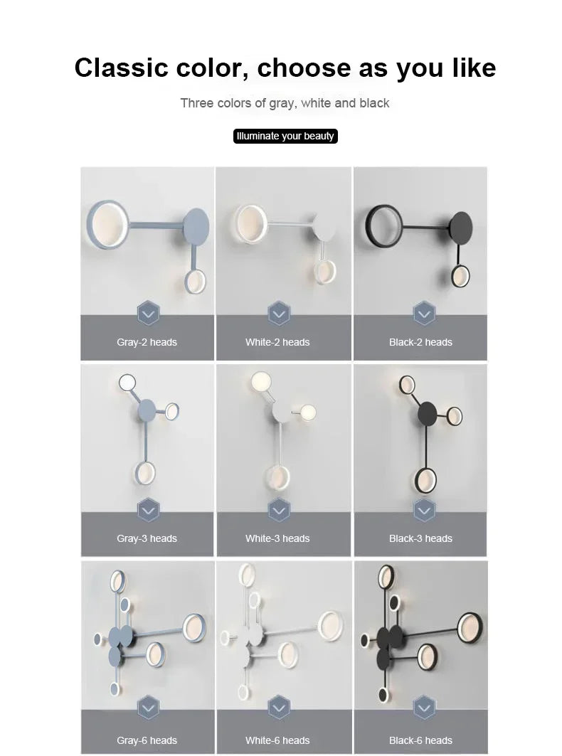 Nordic Modern Wall Lamp Led Minimalist Wall Light  Living Room Bedroom Staircase Light Home Decoration Bedside Wall Sconce Lamps