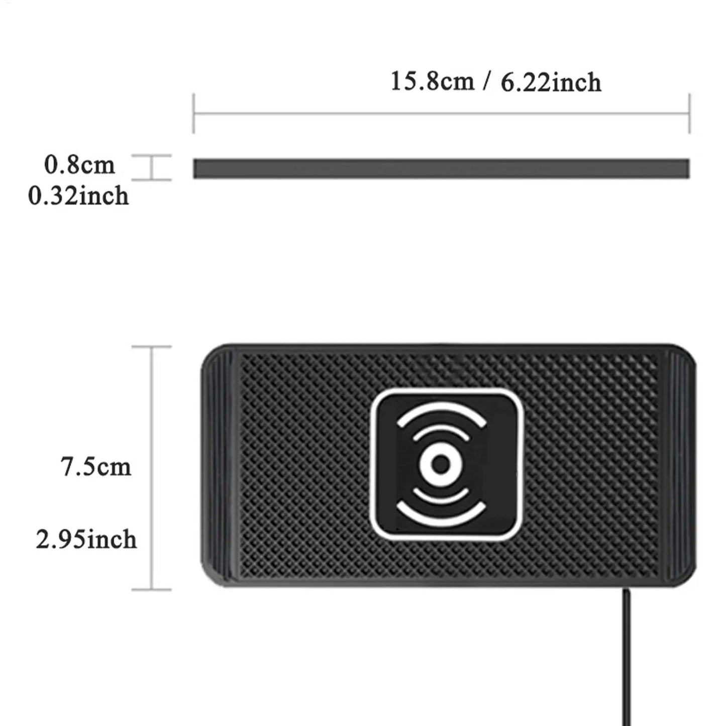 Car Wireless Charging Pad 15W Wireless Auto Phone Charger Pad Automatic Sensing Charging Mat Non-Slip Silicone mat For Phone