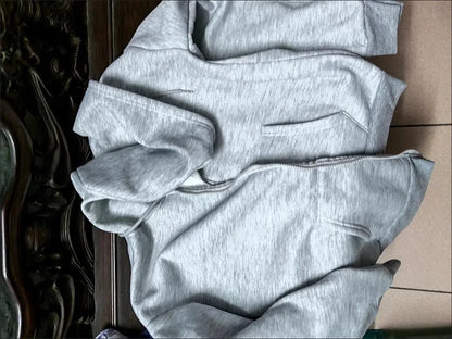 Oversized Hoodie Women Men  Thick Fleece Zip Up Sweatshirt Unisex Plain Color Loose Fit Casual Pullover M-5XL Cotton Loungewear