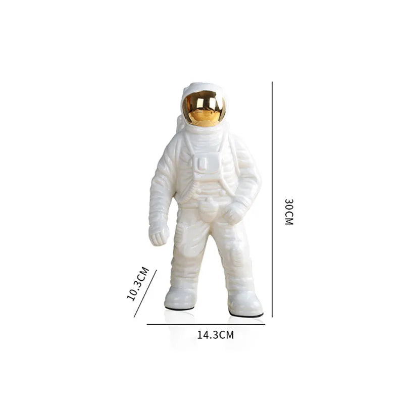 European Ceramic Vase Handwork Astronaut Living Room Modern Ornaments Office Desktop Flower Vases Creativity Home Decoration