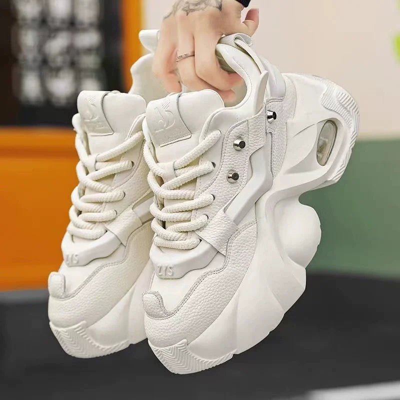 Men's Shoes Luxury Casual Sneakers for Men Comfortable Platform Boots for Men Height Increasing Breathable High Top Sneakers Men