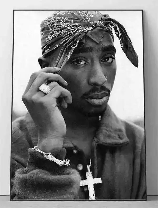 Canvas Painting Wall Art Music Album Cover Aesthetic Pictures Pop Hip Hop Rapper Tupac Posters For Room Modern Home Decor