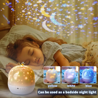 Fantasy Creative Projector 360°Rotating 15 Kinds of Projector Slides Starry Galaxy LED Projector Night Light Kids Birthday Gift