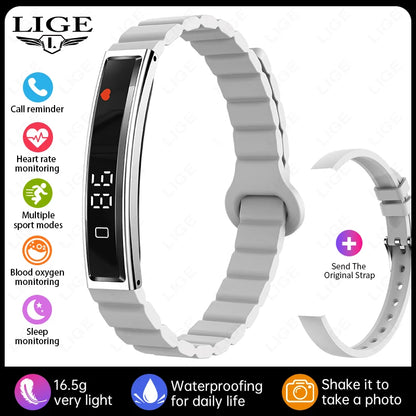 New Smart Bracelet Sport Fitness Tracker Heart Rate Blood Oxygen Monitor Pedometer Call Reminder Smartwatch Band for Men Women