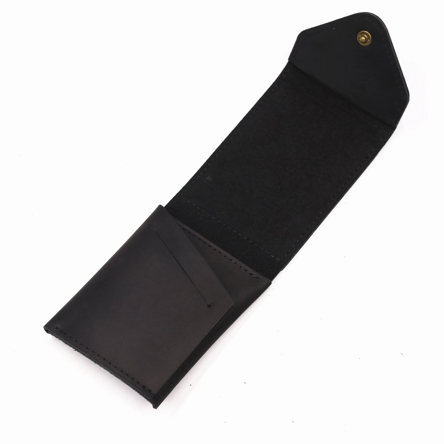 Genuine Leather Wallet For Men Male Real Cowhide Short Slim Minimalist Men's Cash Wallet Credit Card Holder With Flap Closure