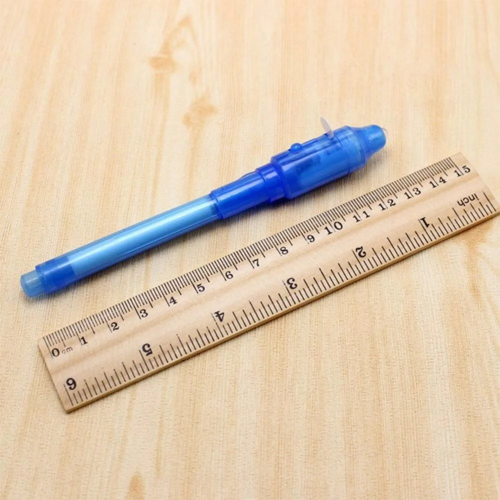Luminous Light Pen Magic Purple 2 In 1 UV Black Light Combo Drawing Invisible Ink Pen Learning Education Toys For Child