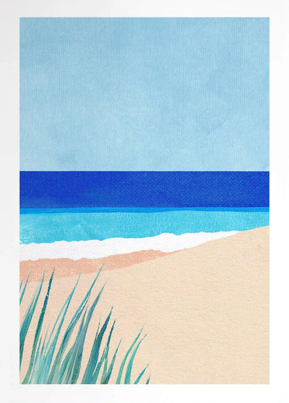 Canvas Painting Wall Art Picture Simple Outdoor Summer Beach Scenery Poster Sunset Surfers Swimming Ocean Living Room Home Decor