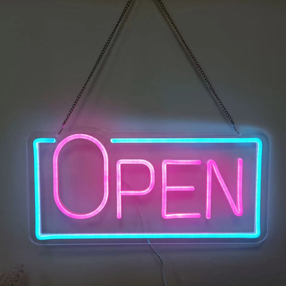 LED Open Neon Sign  USB Bright Neon Light Sign for Business Switch Cloud Stores Restaurants Offices Shops Storefronts Decor Gift