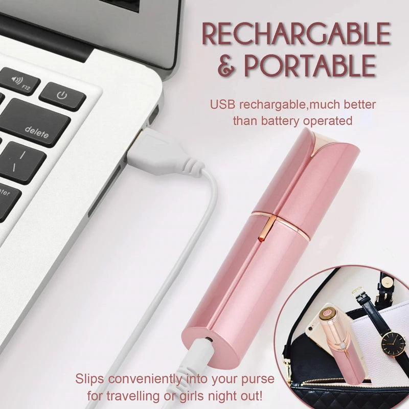 Lipstick Shaped Electric Hair Removal Device Women S Facial Hair Removal Instrument Portable Full Body Water Wash Shaving Device