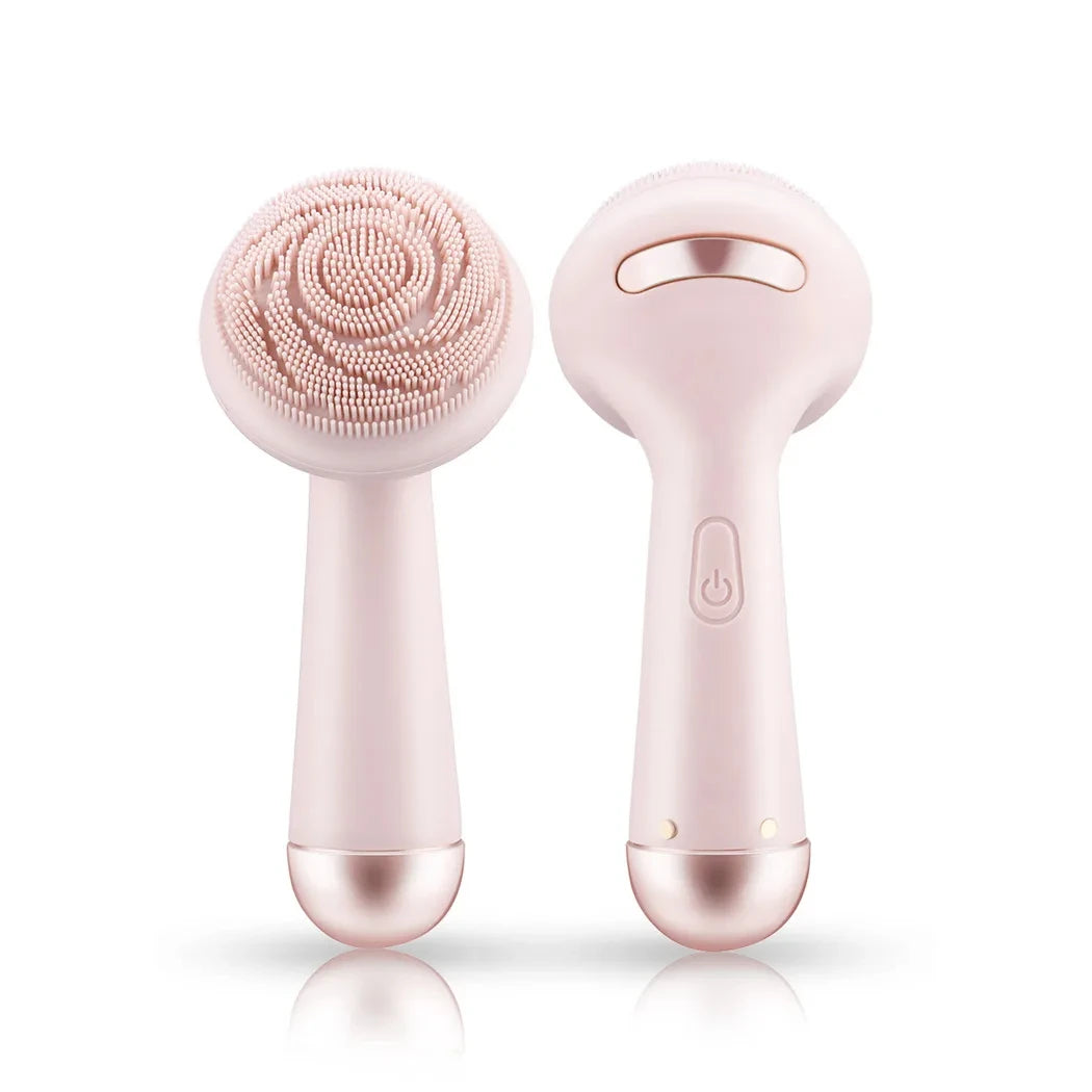 Rechargeable Electric Silicone Facial Cleansing Brush – Waterproof Vibration Massage Tool for Deep Pore Cleansing