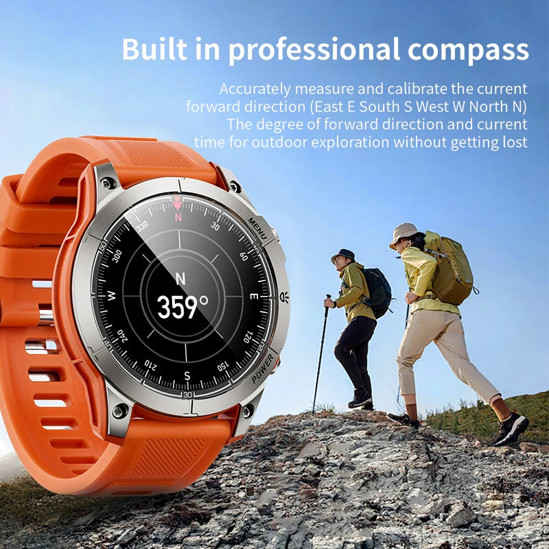 Smart Watch Man Fitness Tracker Miltary Connected NFC Compass Aiweile AW45 Sport Bluetooth Call Siri Dialing Korean Hebrew Games