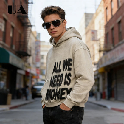 UA All We Need is Love New Hoodies for Men S-4XL Casual Street Wear Spring Autumn New Chic Outfit Hoodies Pullover
