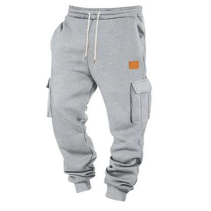 Men's Cargo Pants 2025 New Casual Loose Autumn Winter Straight Baggy Pants Multi-Pockets Solid Color Pinting Sweatpants ﻿