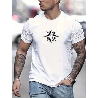 3 Men'S ClothingT Shirt  Soft Round Neck T Shirt，Fashionable And Simple Pattern|Modern Casual Wear |Smooth Texture