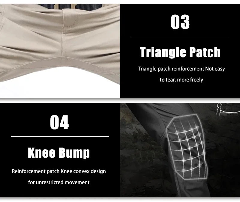 Mens Cargo Pants Multi Pocket Casual Training Pants Waterproof Wear Resistant City Work Trousers Outdoor Overalls Bottoms