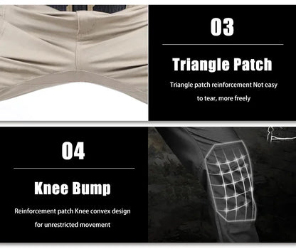 Mens Cargo Pants Multi Pocket Casual Training Pants Waterproof Wear Resistant City Work Trousers Outdoor Overalls Bottoms
