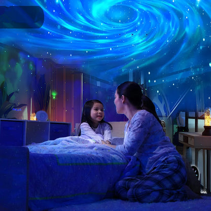Galaxy Projector 3-in-1 Rgb Music Star Galaxy Movie Night Light with Bluetooth Speaker and White Noise Night Light Suitable for Children's Bedroom Birthday Gift/Player Room/Hard Decoration