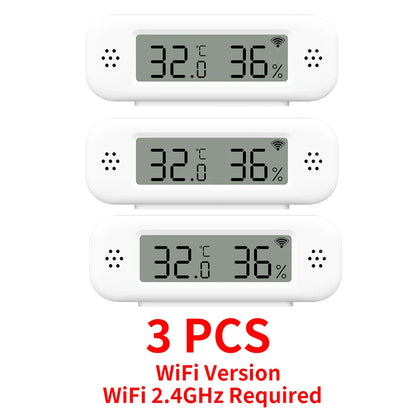 Tuya WiFi Mini Temperature Humidity For Smart Home Thermometer Hygrometer APP Remote Alarm Work with Google Home Yandex Alexa