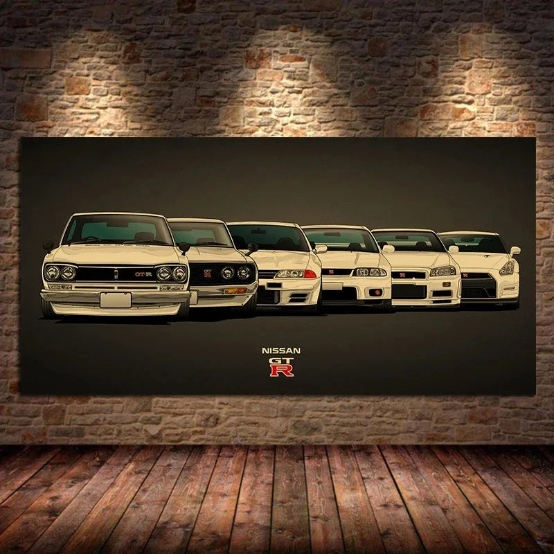 Car Wall Art Picture Vehicle Modern Canvas Painting Poster and Print for Living Room Bedroom Home Decor