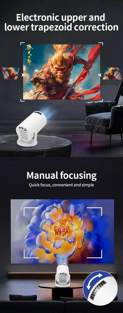 Mini WiFi Projector HY300mini HD Portable Projection Device for Home Theater