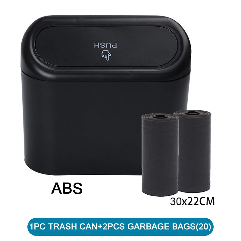 1/2/3Pcs Car Trash Can (with Lid) Contains 60 (300) Garbage Bags, Small Car Trash Can, Leak-proof Mini Car Accessories