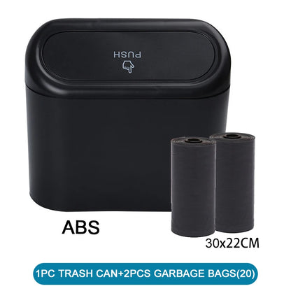 1/2/3Pcs Car Trash Can (with Lid) Contains 60 (300) Garbage Bags, Small Car Trash Can, Leak-proof Mini Car Accessories