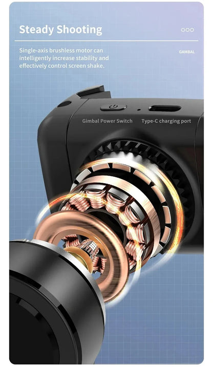 360 Rotation Following Shooting Mode Gimbal Stabilizer Selfie Stick Tripod Gimbal Phone Smartphone Live Photography
