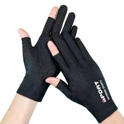 1 Pair Outdoor Sport Fishing Gloves Touch Screen Thin Anti Uv Protective Gear Motorcycle Racing Gloves Ice Slip Breathable