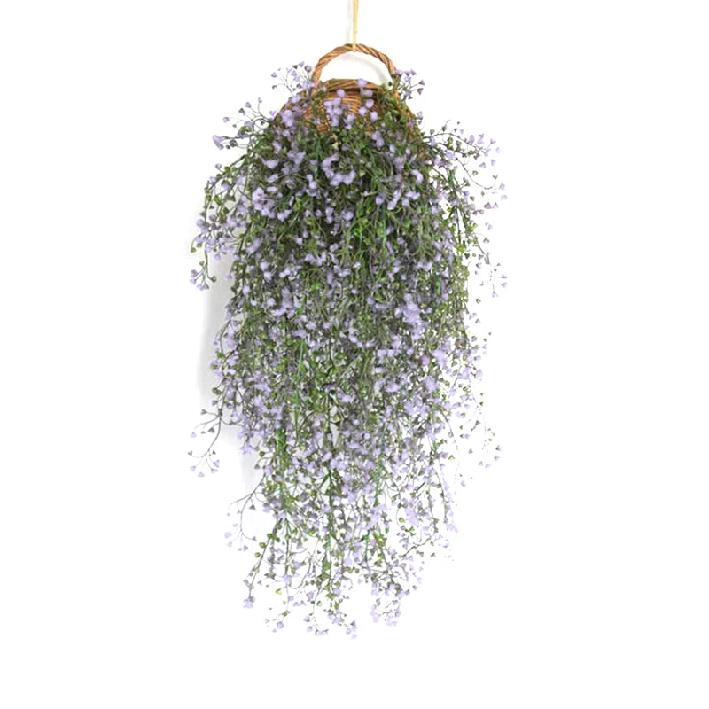 Artificial Plants Vines  Flower Wall Hanging Faux Rattan  Indoor Outdoor Green Plant  Plant Flower Wall Decoration Home Decor