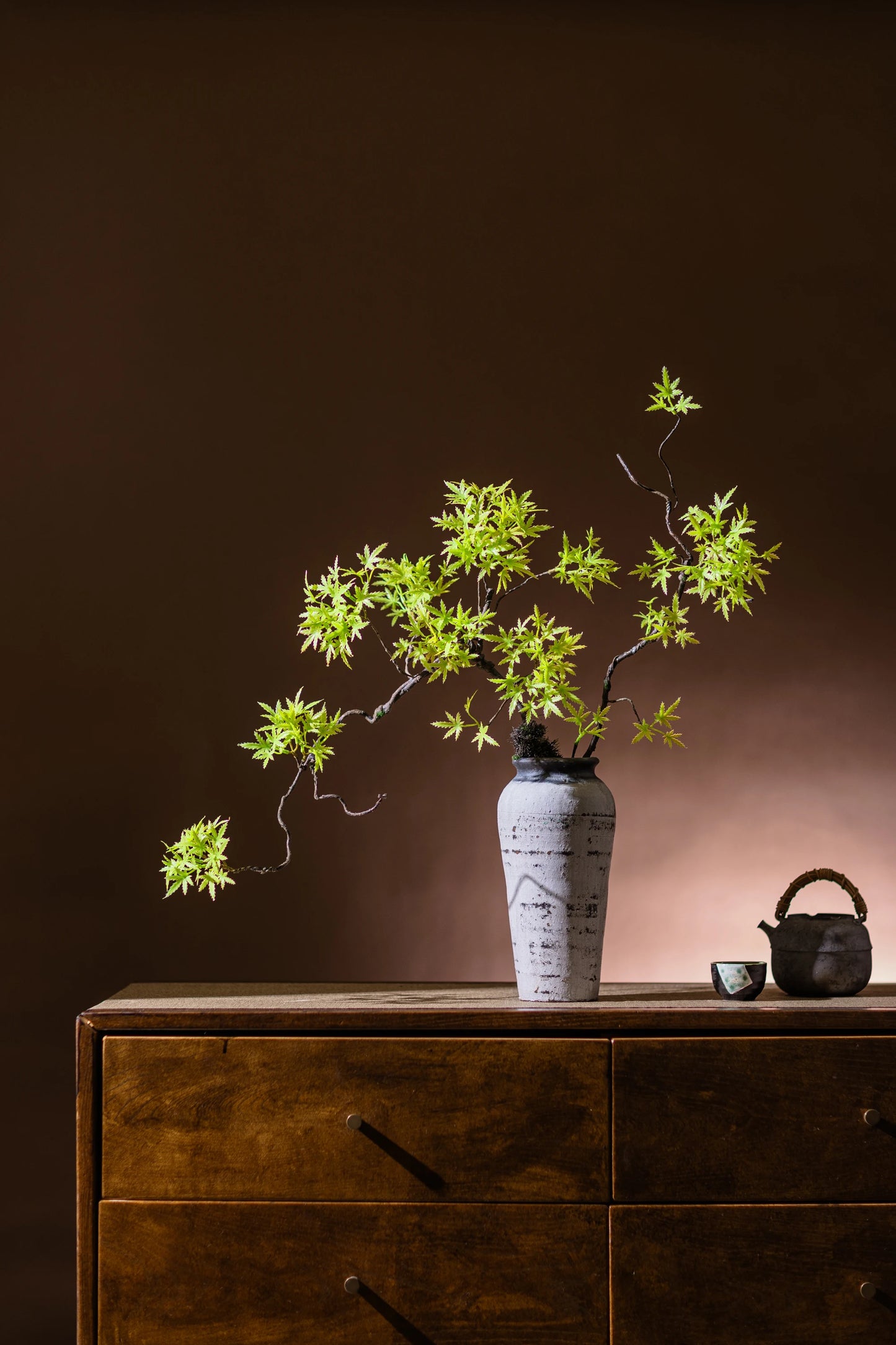 Artificial Green Plants To Welcome Guests Pine Maple Leaves Fake Flower New Chinese Style Simulated  Bonsai Flower Decorations