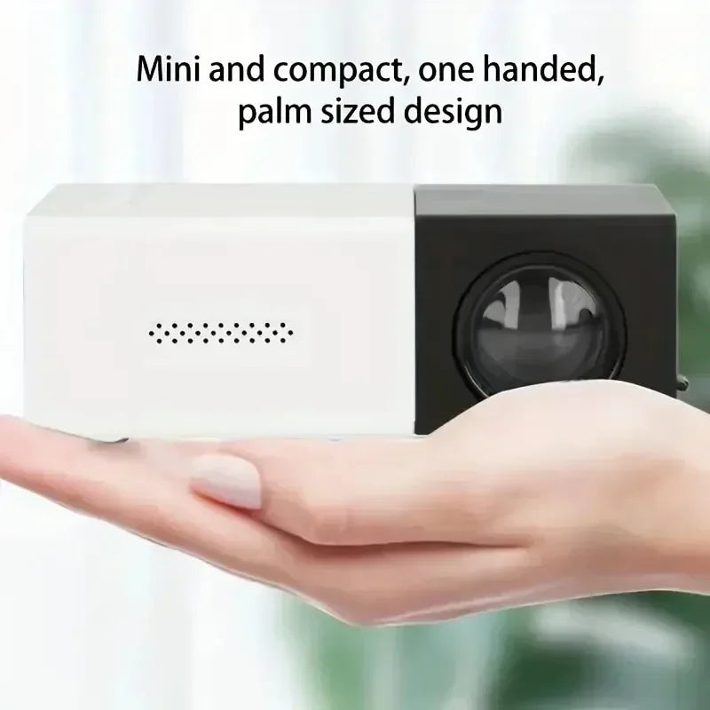 Portable Mini Projector with Full HD 1080P Support -Includes Remote Control, USB-Powered, Ideal for Smartphones, and USB Devices