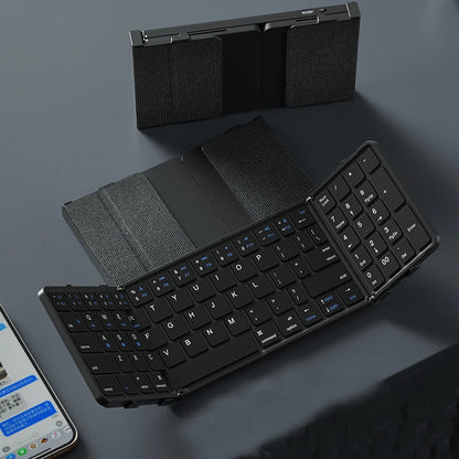 Foldable Bluetooth Keyboard Wireless Folding Keyboard for iPhone ipad Smartphone Mini Rechargeable Travel Keyboard Russia/Korea