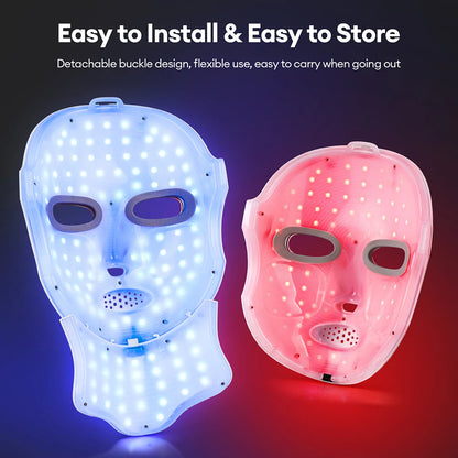 Wireless 7 Color LED Face Mask Portable Photon LED Facial Mask Anti Aging Repair Skin Face Lifting Skin Care Beauty Mask Tool