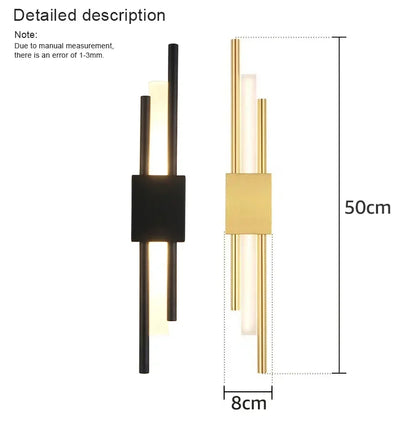 Nordic Led Wall Lamp Indoor Lighting Bathroom Wall Sconces Light Fixture Living Room Corridor Bedroom Decoration Wall Lights