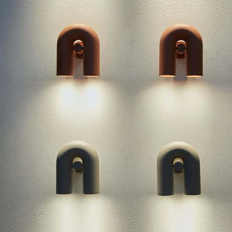 Nordic LED Wall Light U Shaped Art Lamps For Bedroom Bedside Living Room Corridor TV Background Home Indoor Simple Decor Fixture