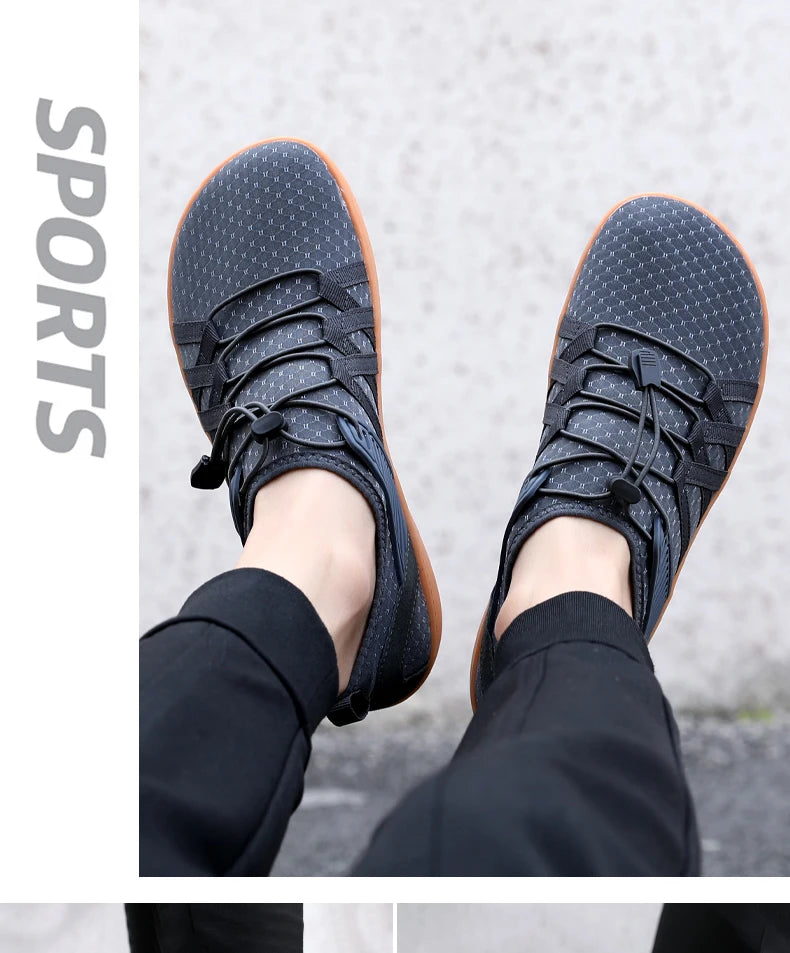New Minimalist Shoes for Men Wide Toe Barefoot Casual Sneakers Women Mesh Breathable Unisex Sneakers Lightweight Walking Shoes