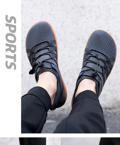 New Minimalist Shoes for Men Wide Toe Barefoot Casual Sneakers Women Mesh Breathable Unisex Sneakers Lightweight Walking Shoes