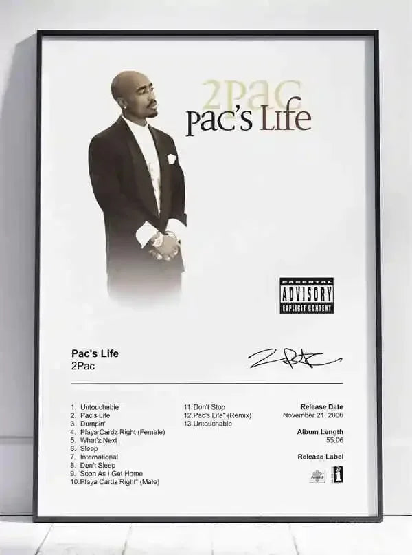 Canvas Painting Wall Art Music Album Cover Aesthetic Pictures Pop Hip Hop Rapper Tupac Posters For Room Modern Home Decor