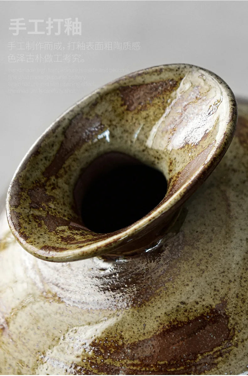 Ceramic Vases, Rough Ceramic Vases, Small Flower Pots, Old-fashioned Floral Arrangements, Table Decorations, Zen Flowers