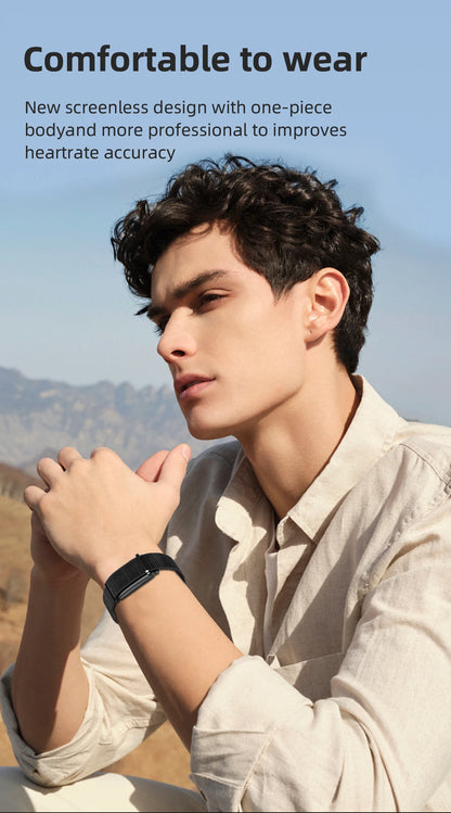 2026 Fitness Tracker Smart Bracelet Pedometer No Screen Breathable Sport Wristband Call Reminder Heart Rate Monitor Smartwatch