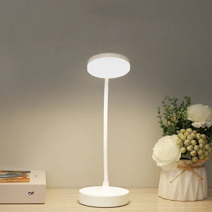 USB Plug-in Portable LED Desk Lamp - 3 Color Stepless Dimming Eye Protection Bedroom Bedside Table Light