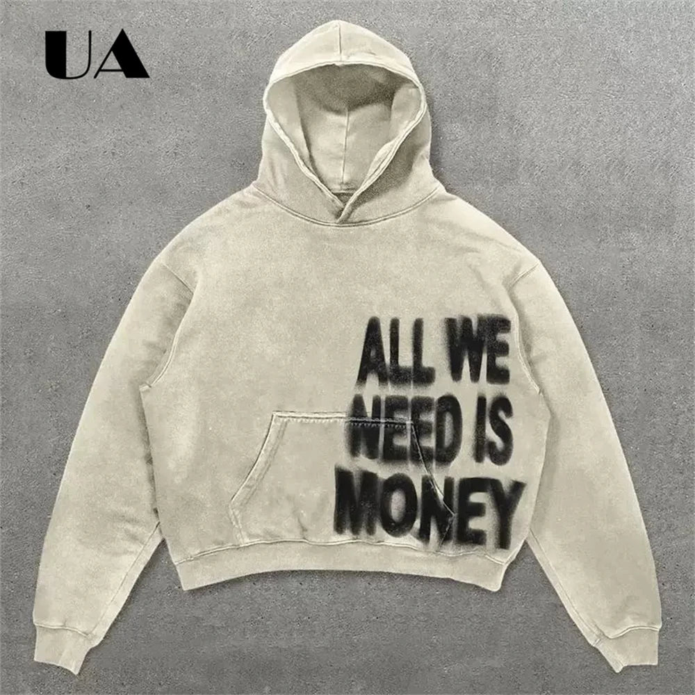 UA All We Need is Love New Hoodies for Men S-4XL Casual Street Wear Spring Autumn New Chic Outfit Hoodies Pullover